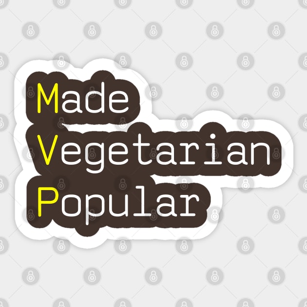 MVP Vegetarian Sticker by PhunPhrases